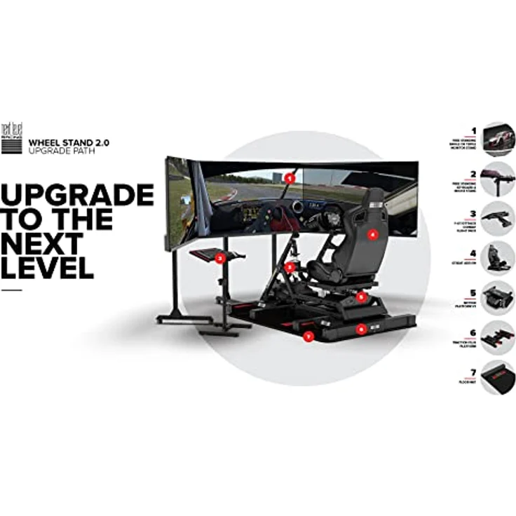 Next Level Racing F-GT LITE Sim-Racing-Cockpit, tragbares Renn-Cockpit mit verstellbaren Positionen für bis zu 130 kg, kompatibel mit Logitech®, Thrustmaster® und Fanatec® – Bild 6