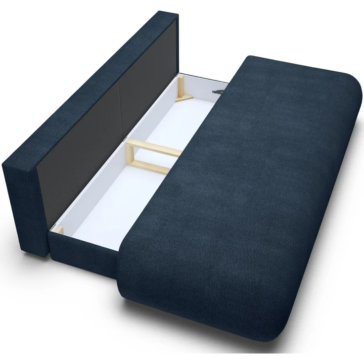 Selsey 'Armone' 3-Sitzer Sofa mit Schlaffunktion, Chenille, Dunkelblau – Bild 8