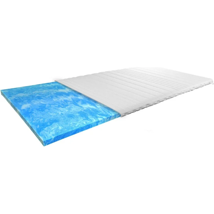 AM Qualitätsmatratzen, Topper für Boxspringbetten H2, Gelschaum-Topper mit 4-seitiger Reißverschluss, 6 cm hoch, Gelschaum, 80x200 cm – Bild 5