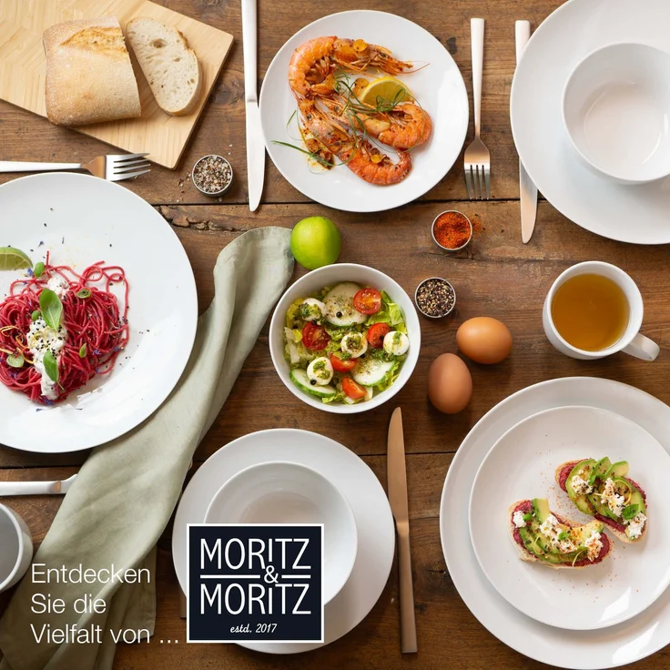 Moritz & Moritz BASIC 6tlg Dessertteller Set weiß – Bild 8