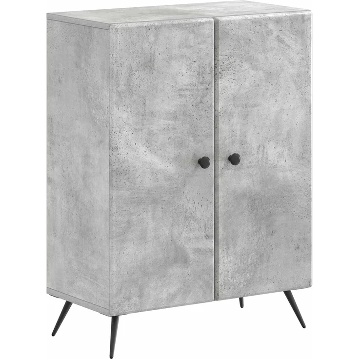 vidaXL 2-teiliges Badezimmer Schrank Set BREDA Betongrau Holzwerkstoff 3417642 – Bild 4