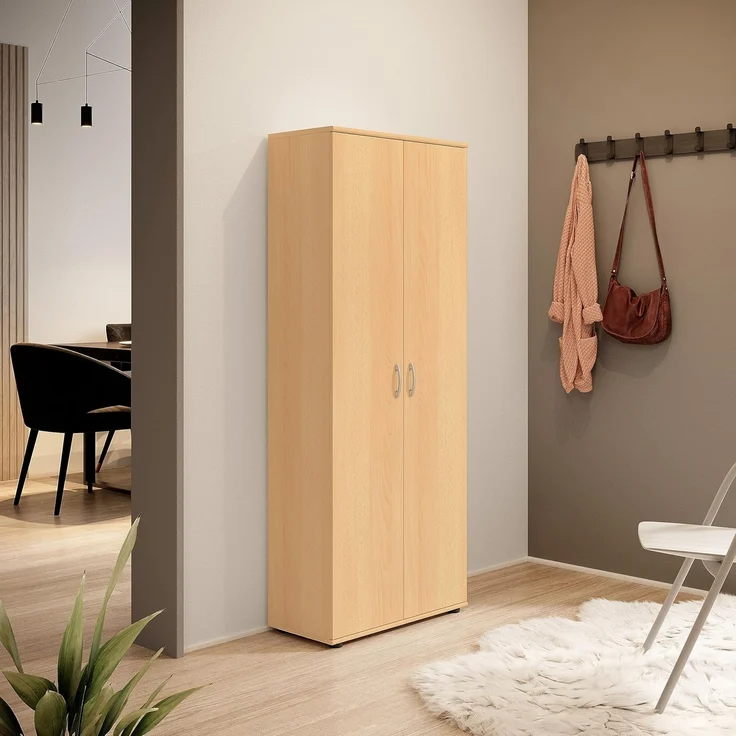 Schuhschrank TALENT für Büro, Keller, Diele, Buche Optik 5 Fächer – Bild 2