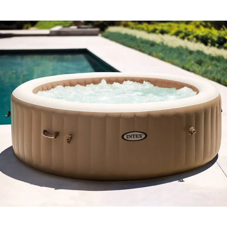 Intex Sprudelmassagewanne Rund PureSpa 216x71 cm 6 Personen 93293 – Bild 5
