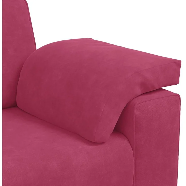 vidaXL Zweisitzer-Sofa Weinrot 160x77x82 cm Samt 4105261 – Bild 6