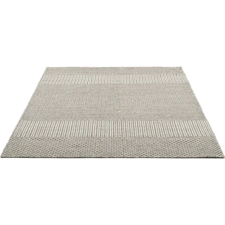 THEKO Wollteppich Trondheim PO-501, rechteckig, Höhe: 10 mm, Handweb Teppich, Flachgewebe, reine Wolle, handgewebt