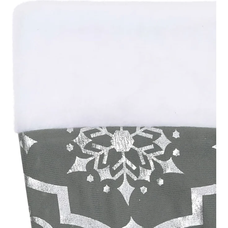 vidaXL Luxus-Weihnachtsbaumdecke mit Socke Grau 150 cm Stoff 330283 – Bild 7