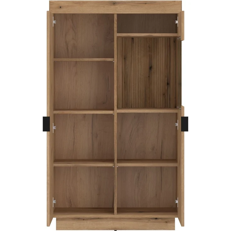 Stauraumvitrine >DELAMAR< in Coast Evoke Eiche Dekor - 80,4x140,2x39,6 (BxHxT) – Bild 2