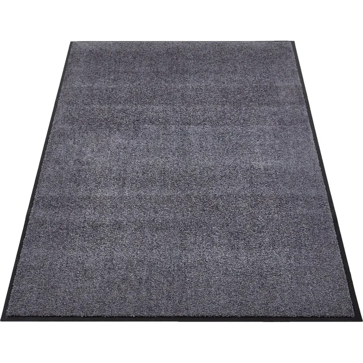 Andiamo 'Super Wash & Clean' Fußmatte, Made in Belgium, rechteckig, Höhe: 7 mm, rutschhemmend, waschbar, Grau, 90 x 150 cm (Rechteckig)