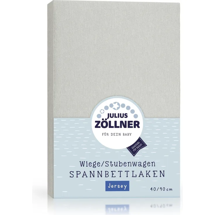 Jersey Spannbettlaken für Wiegen & Stubenwagenmatratzen 90x 40 cm, hellgrau