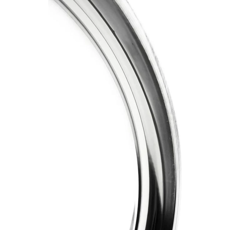 Runde Servierplatte/Serviertablett aus hochwertigem 18/10-Edelstahl in Silber Klein – Bild 2