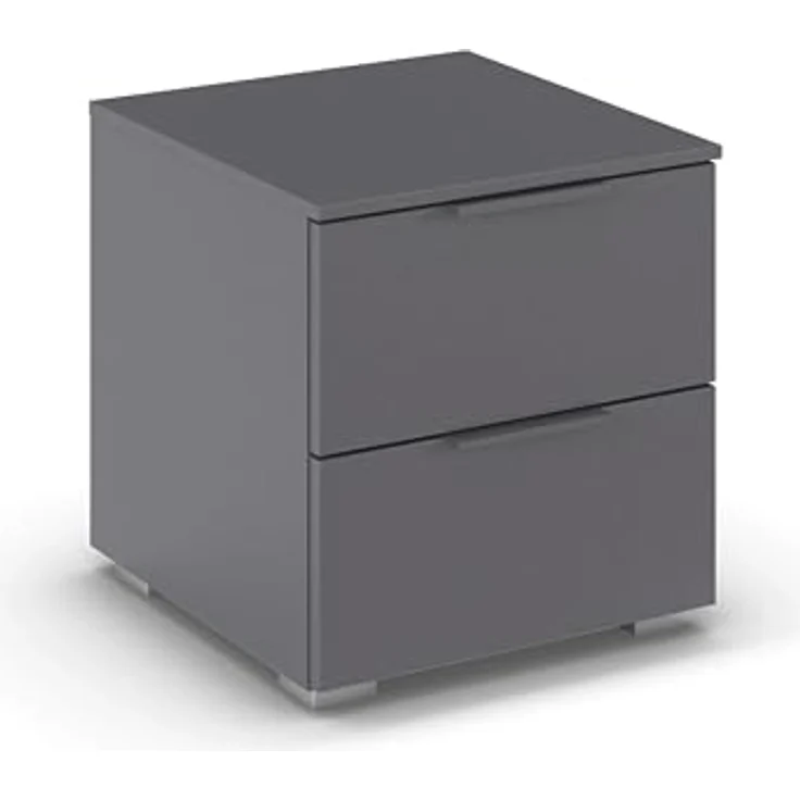 Rauch Möbel Alabama, Nachttisch, Farbe Grau metallic, Maße 40x42x42 cm – Bild 1