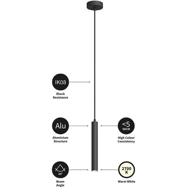 Arcchio Hängeleuchte Franka, 1 x 4 W LED, warmweiß – Bild 4