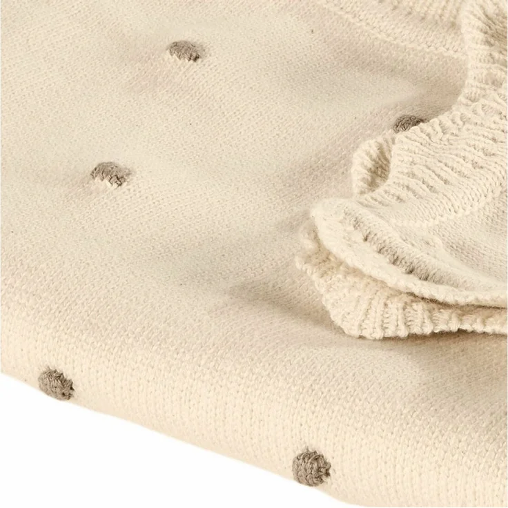 Babydecke Plaid Saphie creme, Mirabeau, Baby, Wolke, Schönes Strickmuster, Wolkenartiger Zierrand – Bild 3