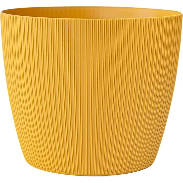 KONZEPT Blumentopf groß, gerillte Struktur 26/30cm, Übertöpfe für Zimmerpflanzen, aus Kunststoff ideal für Wohnzimmer, Küche und Balkon