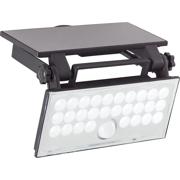Brilliant LED Außen-Wandleuchte Luton Außenlampe Solar, 19 cm, 1000 lm, 4100 K, schwenkbar, schwarz – Bild 4