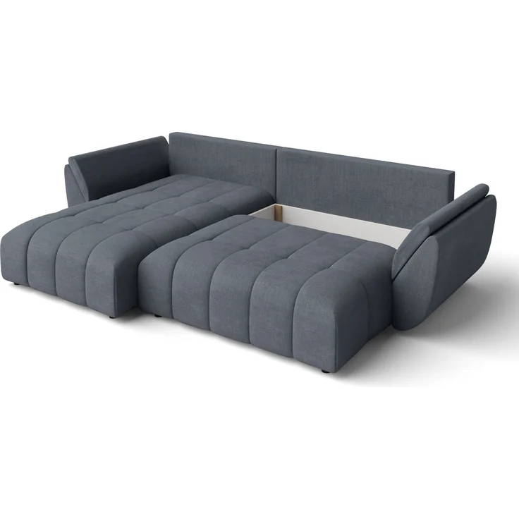 AX LIVING L Form Ecksofa grau Verciani Schlaffunktion Bettkasten 280cm – Bild 8