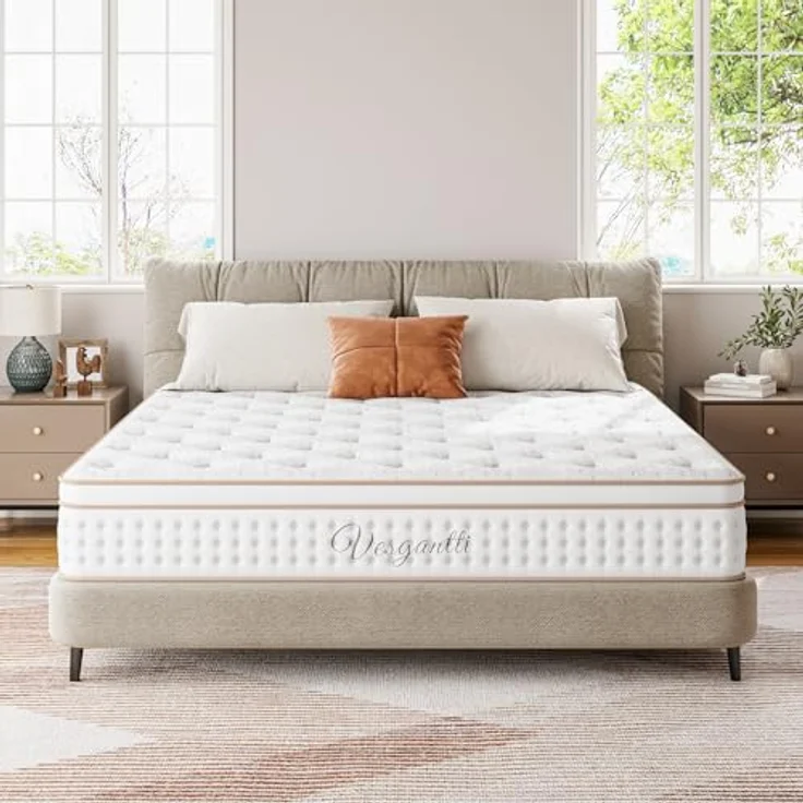 Vesgantti Matratze 160x200 Taschenfederkernmatratze 26 cm hoch, H3 Orthopädische Federkernmatratze, ÖkoTex Zertifiziert, Federkernmatratze Rollmatratze Mittelfest – Bild 2