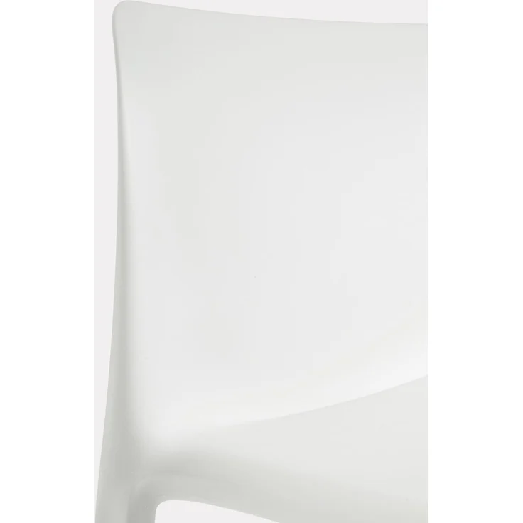 Barhocker Chloris 4er-Set aus Kunststoff, modernes Design, Weiß, UV-beständig, mit Fußstütze – Bild 5