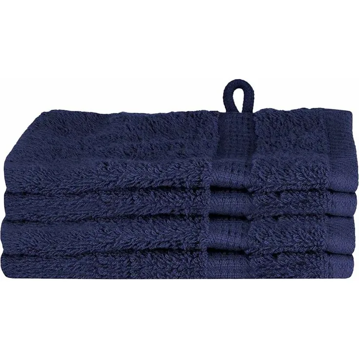 vidaXL Gästetuch SOLUND 4 pcs Marineblau 15 x 21 cm 550 gsm 137249