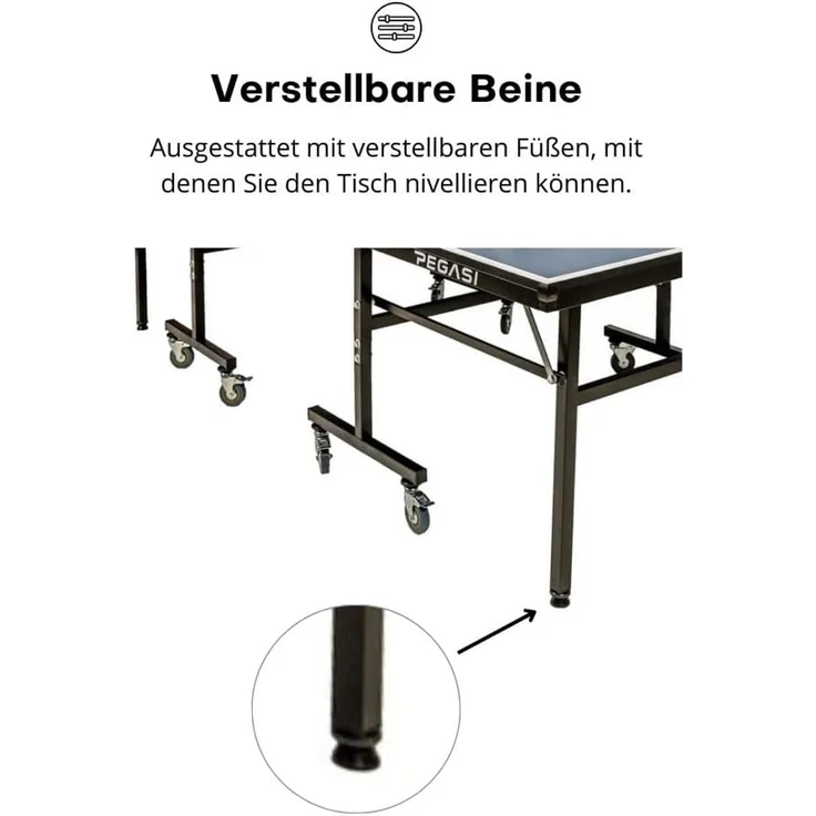 Tischtennisplatte Pegasi Office 250 Indoor – Bild 6