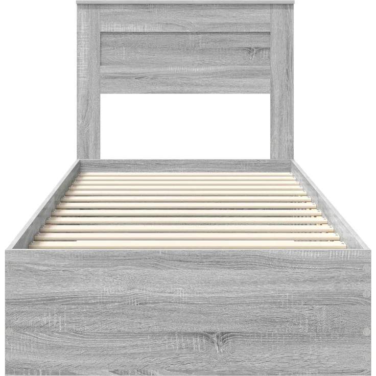 vidaXL Bettrahmen Graues Sonoma 100 x 200 cm Holzwerkstoff 3410024 – Bild 6
