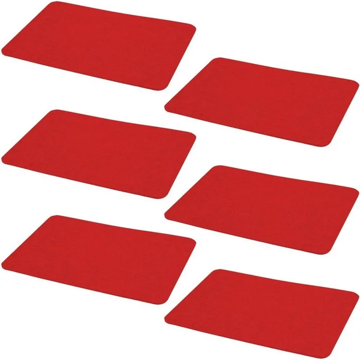HAC24 Platzset Filz Platzmatte Tischsets Untersetzer Tischmatten Filzuntersetzer, (Set, 6-St), 44 x 30 cm, Rechteckig