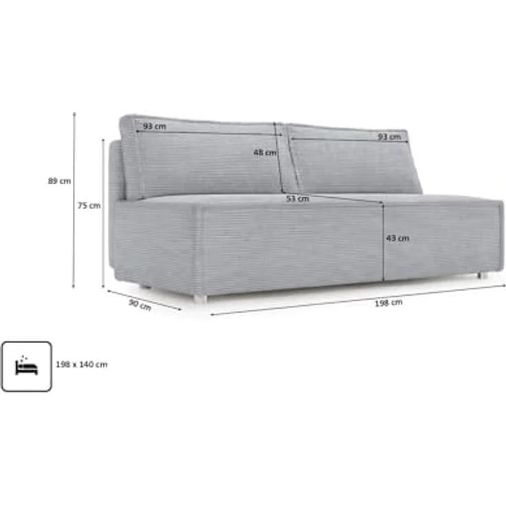 Kaiser Möbel Sofa Kaiser Möbel Sofa mit schlaffunktion und bettkasten DUE – Bild 3