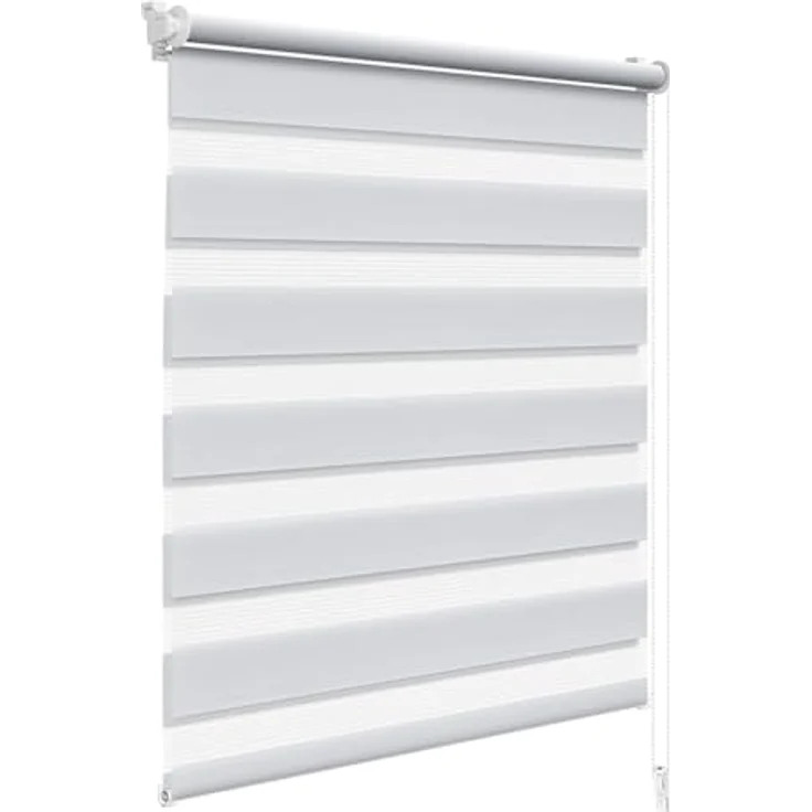 WOLTU Doppelrollo Klemmfix ohne Bohren 40x130 cm, Grau – Bild 1