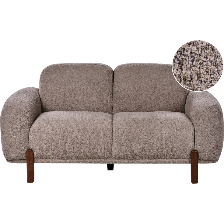Sofa 2-Sitzer ODNES Bouclé Taupe