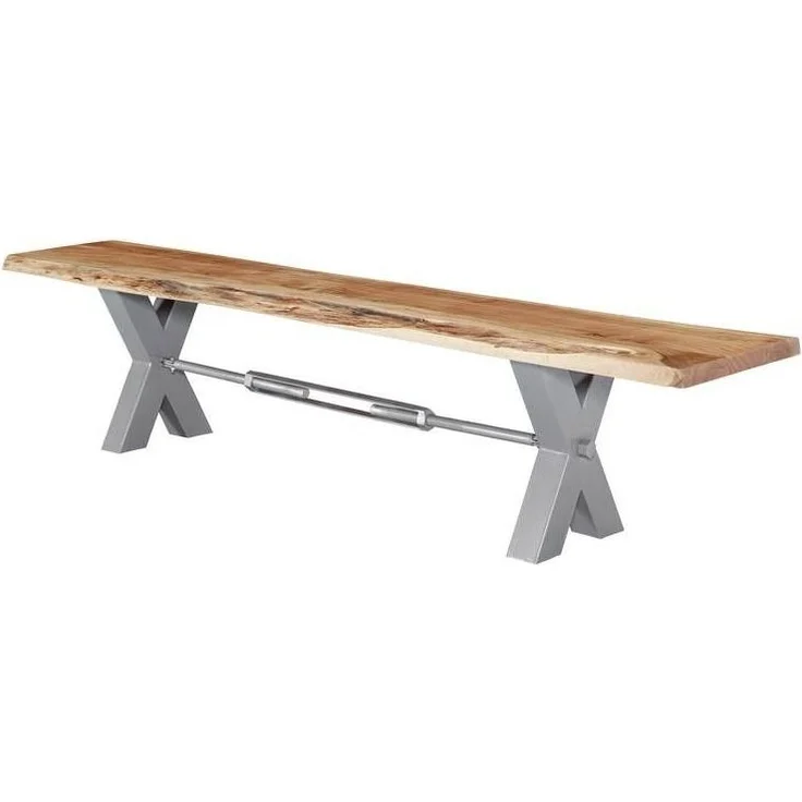 Bank Akazie 200x38x46 natur lackiert IRON LABEL #137 – Bild 6