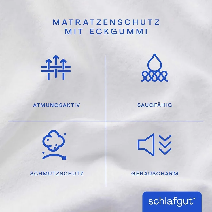 Matratzenauflage Baselayer Matratzenschutz Light Schlafgut, mit Eckgummis – Bild 3