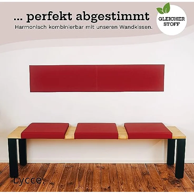 Lycce Bankauflage Bankkissen Klemmkissen Sitzkissen mit 2 Leisten, 40cm Klemmtiefe, (1 St), verrutscht nicht, mit Klemmfunktion, versch. Farben – Bild 8