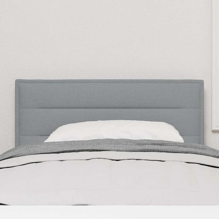 Kopfteil, Bettkopfteil, Minimalistisch Hellgrau 80 cm Stoff – Bild 2