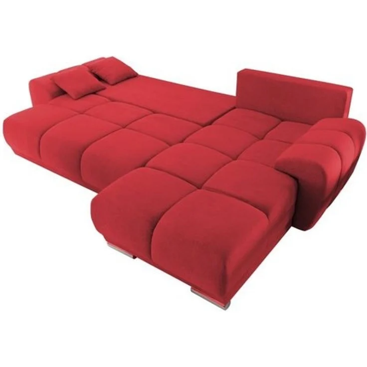 Ed Exciting Design Sofa Anton mit Schlaffunktion & Bettkasten in verschiedenen Farben erhältlich Luxus-Webstoff Flachgewebe beidseitig montierbar – Bild 3
