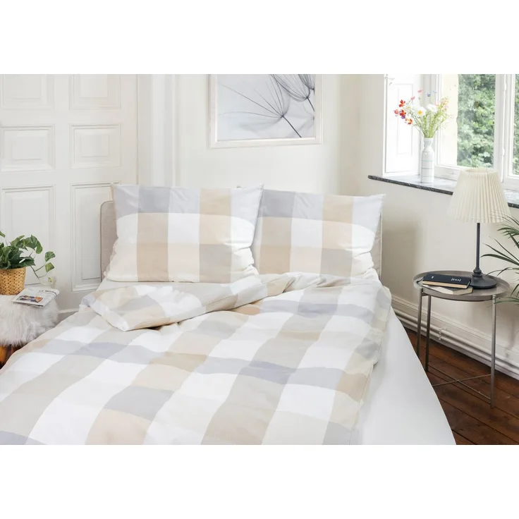 Dyckhoff Bettwäsche Plaid, Flanell, 2 teilig, angenehm wärmend