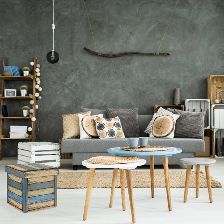 Vintage Sitzhocker mit Stauraum – Bild 2