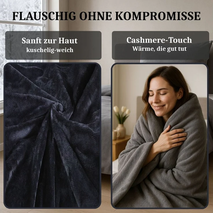 Malika Bettwäsche 155x220 + 80x80 cm Cashmere Touch Bettwäsche, atmungsaktiv, Mikrofaser, 2 teilig, Für Allergiker geeignet, pflegeleicht, angenehm weicher Stoff – Bild 3