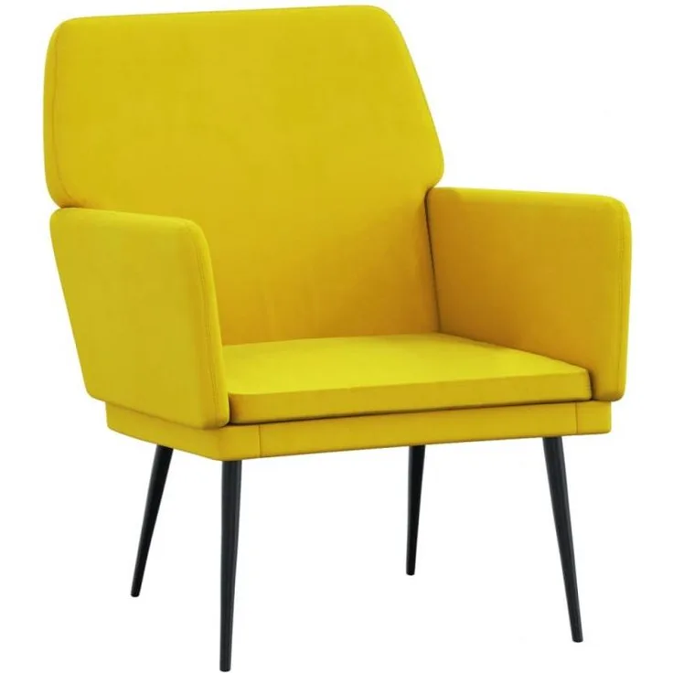 vidaXL Sessel Gelb 62x79x79 cm Samt 351378