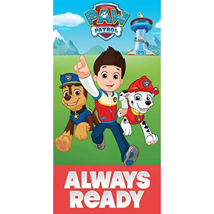 Handtuch Always Ready | 70x140 cm | Paw Patrol | Kinder Strandtuch | Badetuch