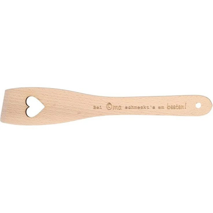 Spruchreif® Pfannenwender Pfannenwender aus Holz mit Herz und Gravur · Geschenk für Mama und Oma – Bild 3
