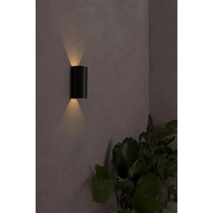 Faro Barcelona 70828 BRUC Wandleuchte, LED Dunkelgrau, 2 x 6 W, 3000 K, Maße 12 x 10 x 24 cm – Bild 2