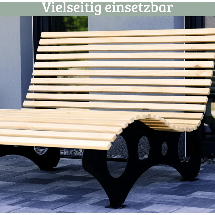 Wellenliege Doppelliege MARTEN - Massives Kiefernholz | Waldliege Waldsofa Himmelsliege Relaxliege für Garten oder Terrasse – Bild 6