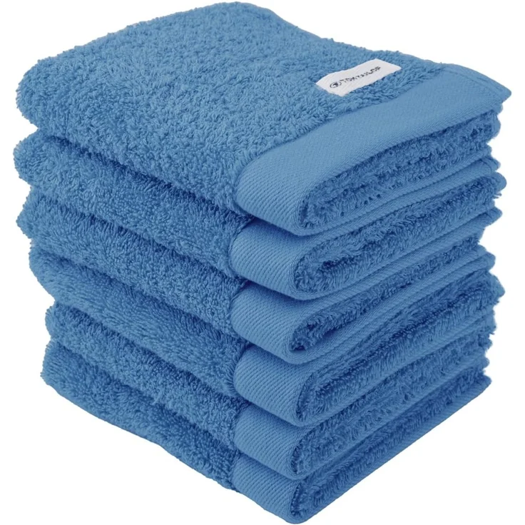 TOM TAILOR Duschtücher Tom Tailor Gästehandtuch Blau 30x50 cm Frottier 100% Baumwolle, 100% Baumwolle (Gästehandtuch), Hohe Saugfähigkeit, schnelle Trocknung, Frottier-Qualität – Bild 1
