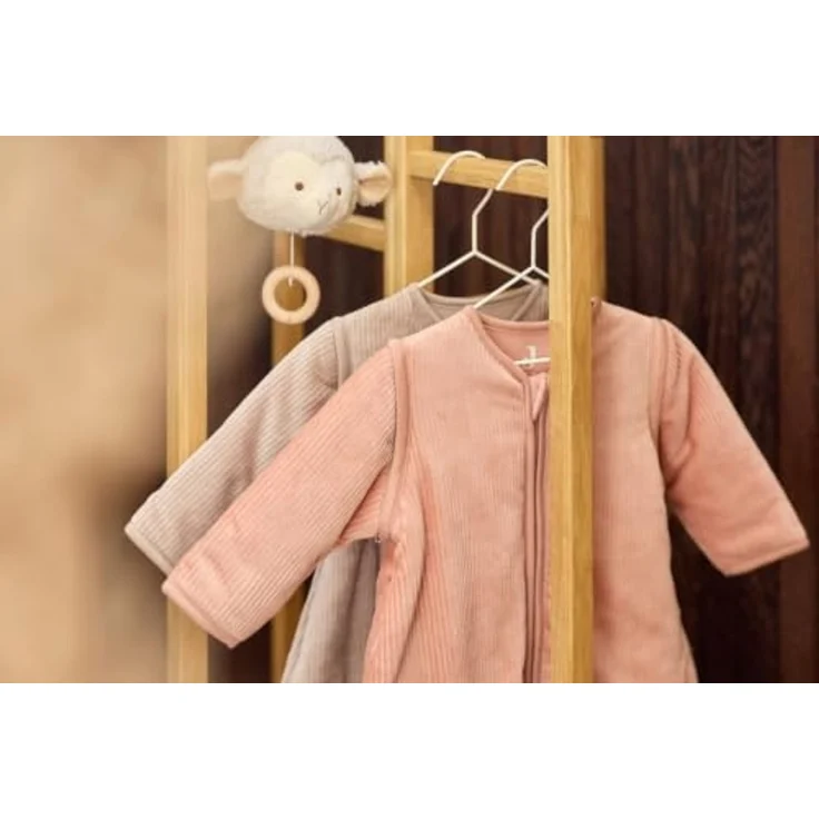 Jollein Schlafsack Baby Rund - 70 cm - 2.5 bis 3.5 TOG - Abnehmbare Ärmel - Winterschlafsack - Auch für Frühling & Herbst - Rib Milky Coffee – Bild 7
