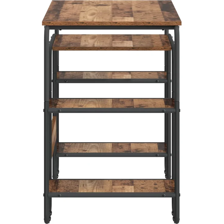 vidaXL Schreibtisch mit Stauraum Altholz 113,5 x 52 x 75,5 cm 8008036 – Bild 4
