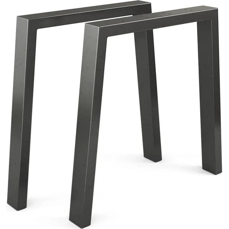 Tischbeine Schwarz 75 x 72 cm U-förmig Vicco – Bild 1