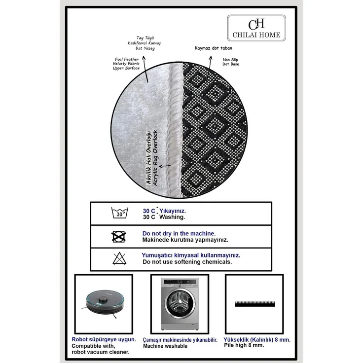 Mijolnir 'Wale - Black' Badematten-Set (3-teilig), Schwarz – Bild 2