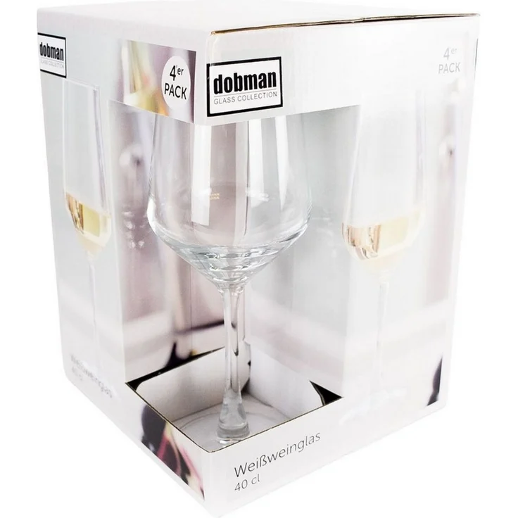 Weißweingläser ca. 40cl im 4er Set Weinglas 400ml klassisch inkl. Geschenkkarton – Bild 3
