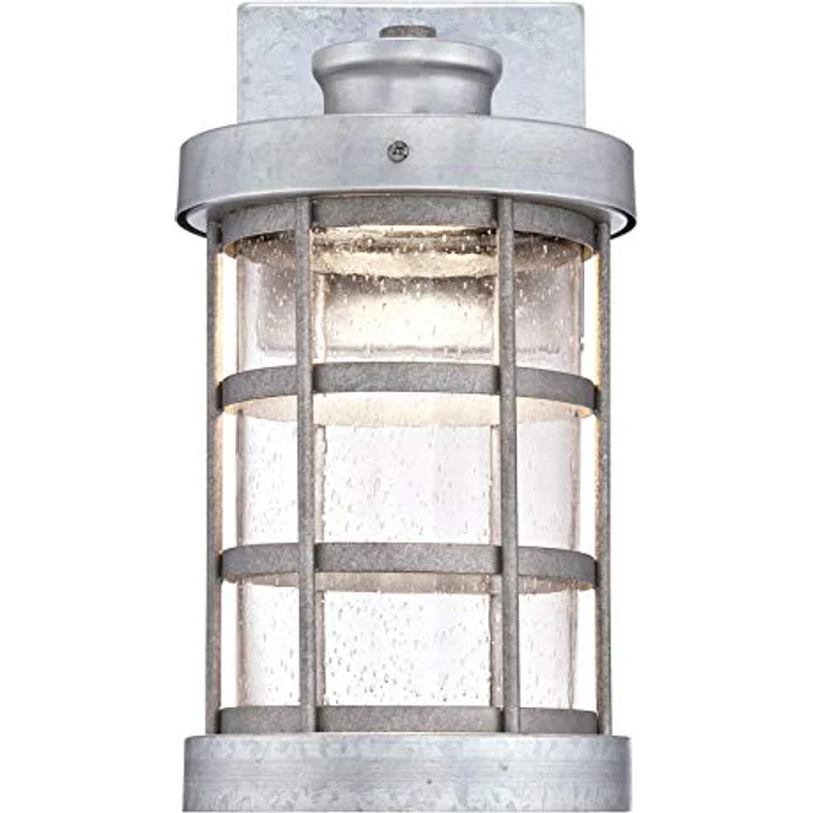 Westinghouse 63478 Einflammige, dimmbare LED-Außenwandleuchte, verzinkte Stahloberfläche mit Tropfenklarglas, Höhe 30 cm, Breite 15 cm – Bild 3