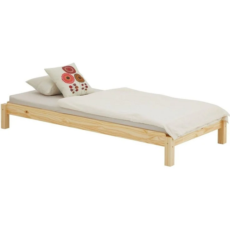 IDIMEX Funktionsbett RINO, Kinder Stapelbett 80x190 cm aus Massivholz platzsparend Natur – Bild 3
